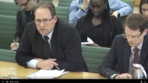 John Heathershaw presenting evidence before UK Foreign Affairs Committee